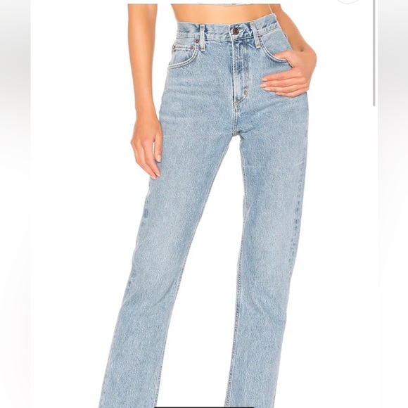 Agolde Cherie High Rise Straight Jeans in Merit Sz 27 / 4 - Picture 2 of 16